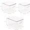 Sorbus Clear Plastic Storage Bins with Lids - for Kitchen Organization, Pantry Organizers and Storage, Fridge Organizer, Cabinet Organizer, Refrigerator Organizer Bins - Clear Storage Bins (6 pack)